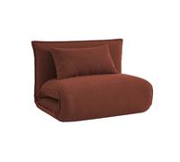 sweeek-Sillón Convertible de Borreguito Terracota - 200x99x66 cm
