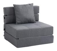 Sillón convertible HOMCOM de 1 plaza, sillón cama de 1 plaza, cojín extraíble incluido, silla de suelo para invitados.
