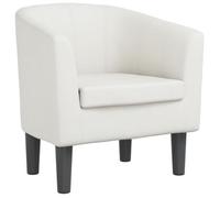 Sillón Cuero Sintético Blanco Vidaxl