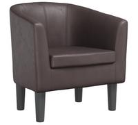 Sillón Cuero Sintético Marrón Vidaxl