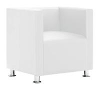 Sillón De Cuero Sintético Blanco Vidaxl