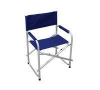 SILLÓN DE DIRECTOR PLEGABLE DE ALUMINIO TEJIDO SILLA DE JARDÍN DE PLAYA GRIS