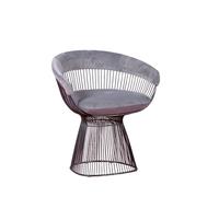 Sillón de diseño tapizado en terciopelo y estructura de acero - albert
