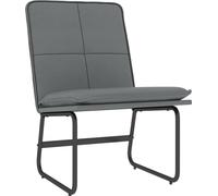 Sillón de estar gris vidaXL, 54x75x76 cm, tapizado en cuero sintético