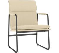 Sillón de estar vidaXL, color crema, 55x64x80 cm, tapizado en tela