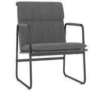 Sillón de estar vidaXL, color gris oscuro, 55x64x80 cm, tapizado en tela