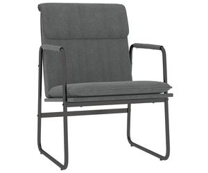 Sillón de estar vidaXL, color gris oscuro, 55x64x80 cm, tapizado en tela
