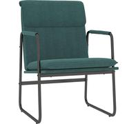 Sillón de estar vidaXL, color verde oscuro, 55x64x80 cm, tapizado en tela