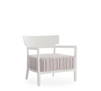 Sillón de Exterior CARA MAT, Blanco/ladrillo. Blanco / Rojo