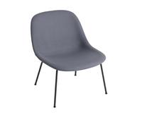 Sillón de Fibra con Base de Tubo Tapizado Divina 154/ Negro