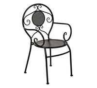 Sillón de forja negro 58x42x88h cm