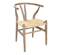 Sillón de madera natural 50x41x44/77h cm