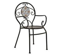 Sillon de mosaico y forja naranja 58x54x88h cm