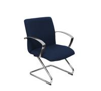 Sillón De Oficina Caudete Confidente Patín Bali Azul Marino