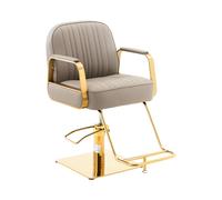 Sillón de peluquería con reposapiés - 560 - 720 mm - 200 kg - dorado y beis | physa