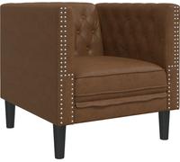 Sillón de piel de ante sintético marrón