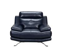 Sillón de piel hawai color azul oscuro - conforama