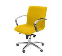 Sillón De Recepción Ergonómico Con Mecanismo Basculante Y Regulable En Altura Asiento Y Respaldo Tapizados En Tejido Bali Color Amarillo Piqueras Y Crespo Modelo Caudete Confidente