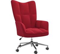 Sillón de relax, color burdeos, tapizado en terciopelo, marca vidaXL