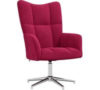 Sillón de relax, color burdeos, tapizado en terciopelo, marca vidaXL