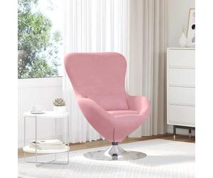 Sillón de salón giratorio 360°, color rosa aterciopelado, silla moderna con reposabrazos cómodos, para salón o dormitorio