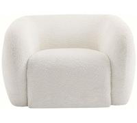 Sillón de tela bouclé "washington" - blanco