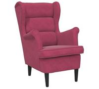 Sillón De Tela Color Vino Vidaxl