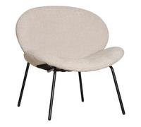 Sillón de tela jaspeada beige sacha