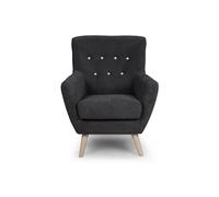 Sillón de tela kiss color antracita - conforama