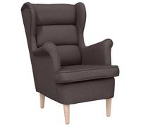 Sillón De Tela Marrón Oscuro 74x84x100 Cm Vidaxl