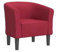 Sillón De Tela Rojo Tinto Vidaxl