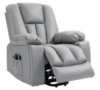Sillón de televisión HOMCOM con ayuda para levantarse, eléctrico, sillón reclinable con función de descanso