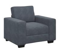 vidaXL Sillón de Terciopelo Gris Oscuro 100x77x82 cm, sofá Individual, sofá cómodo, sillón de televisión, sofá, Asiento de sofá, sofá Relajante