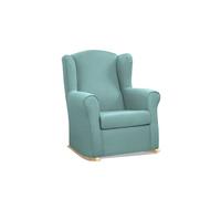 Sillón decorativo balancín dan color azul