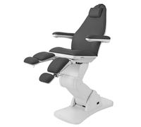 Sillón eléctrico de podología Cubo: Tres motores que controlan la altura, inclinación del respaldo y del asiento