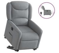 vidaXL Sillón eléctrico reclinable elevable de tela gris claro