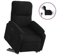 vidaXL Sillón eléctrico reclinable y elevable – Tela microfibra negro