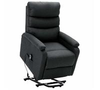 Sillón Elevable Tela Gris Oscuro Vidaxl