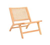 Sillón en ratán ladonna natural y madera para hogar moderno mueble de almacenaje - homekit