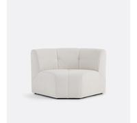 Sillón esquinero modular, 1 plaza, de chenilla fina, ANETA. Talla 1 plaza. Color Crudo