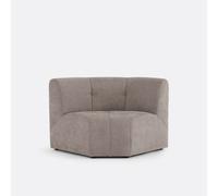 Sillón esquinero modular, 1 plaza, de chenilla fina, ANETA. Talla 1 plaza. Color marrón grisáceo