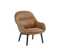 Sillón Fiber Refine Cuero Coñac/Antracita Negro/Roble