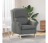 Sillón genérico gris oscuro tejido de diseño contemporáneo, cómodo sillón con marco de madera de ingeniería y cojín acolchado para sala de estar, fácil mantenimiento por aspiradora y limpieza
