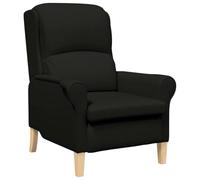 Sillón Genérico Negro Tela Diseño Contemporáneo | Marco madera ingeniería, cojines espuma fibra, asiento estable, fácil mantenimiento