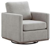 Sillón giratorio acolchado 360° - con reposabrazos, sillón lounge cómodo para salón, dormitorio o habitación infantil - gris