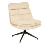 Sillón Giratorio De Tela Beige Harper L74.5xan64xal87 Cm - Atmosphera Createur D'interieur