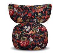 Sillón Giratorio EA Hana Wingback Azul Tokio/ Terciopelo Azul