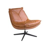 Sillón Giratorio Piel Marrón Angel Cerdá 5096 75x90x87