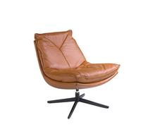 Sillón Giratorio Piel Marrón Angel Cerdá 5096 75x90x87