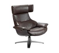 Ángel Cerdà Sillón giratorio 5022C tapizado piel vacuno Negro Chocolate giro 360° mecanismo relax